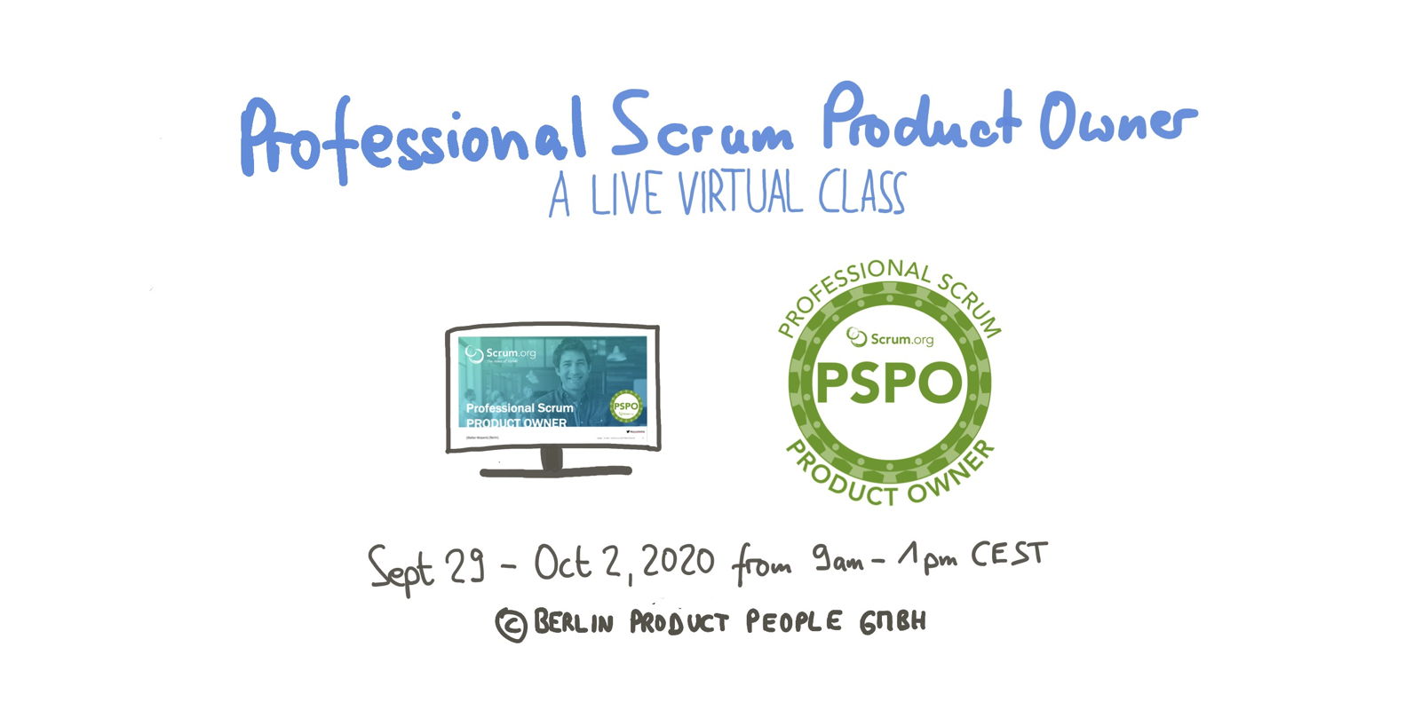 📅 🖥 Professional Scrum Product Owner Training — Online: September 29 to October 2, 2020