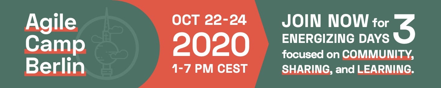 Virtual Agile Camp Berlin 2020: October 22-24, 2020 by Berlin Product People GmbH