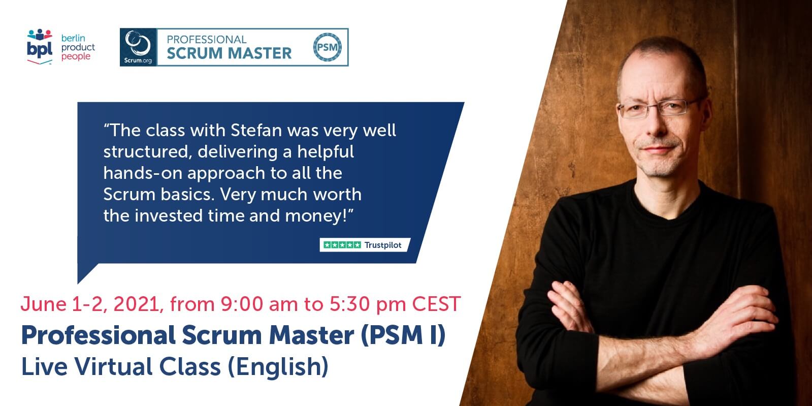 Professional Scrum Master Online Training w/ PSM Certificate — June 1-2, 2021 — Berlin Product People GmbH