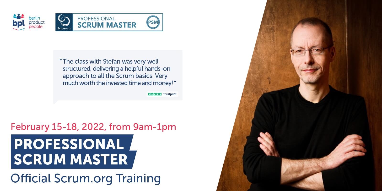 Professional Scrum Master Online Training w/ PSM I Certificate: February 15-18, 2021 — Berlin Product People GmbH