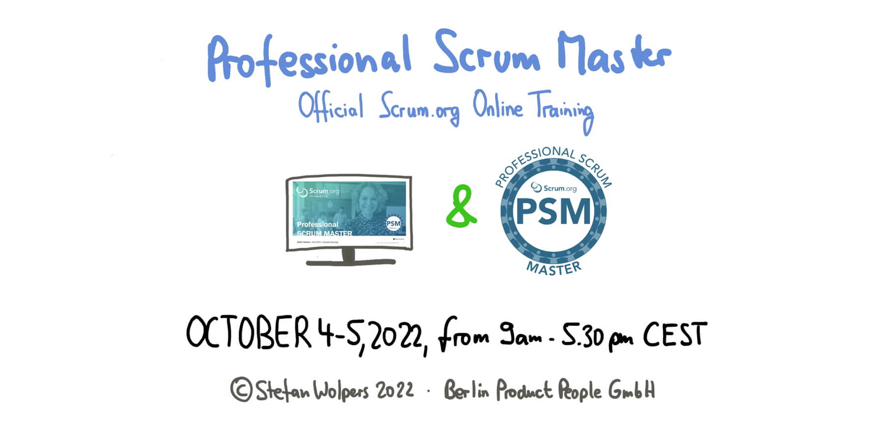 Professional Scrum Master Training PSM I Certificate October 2022 — Berlin Product People GmbH — BER-80