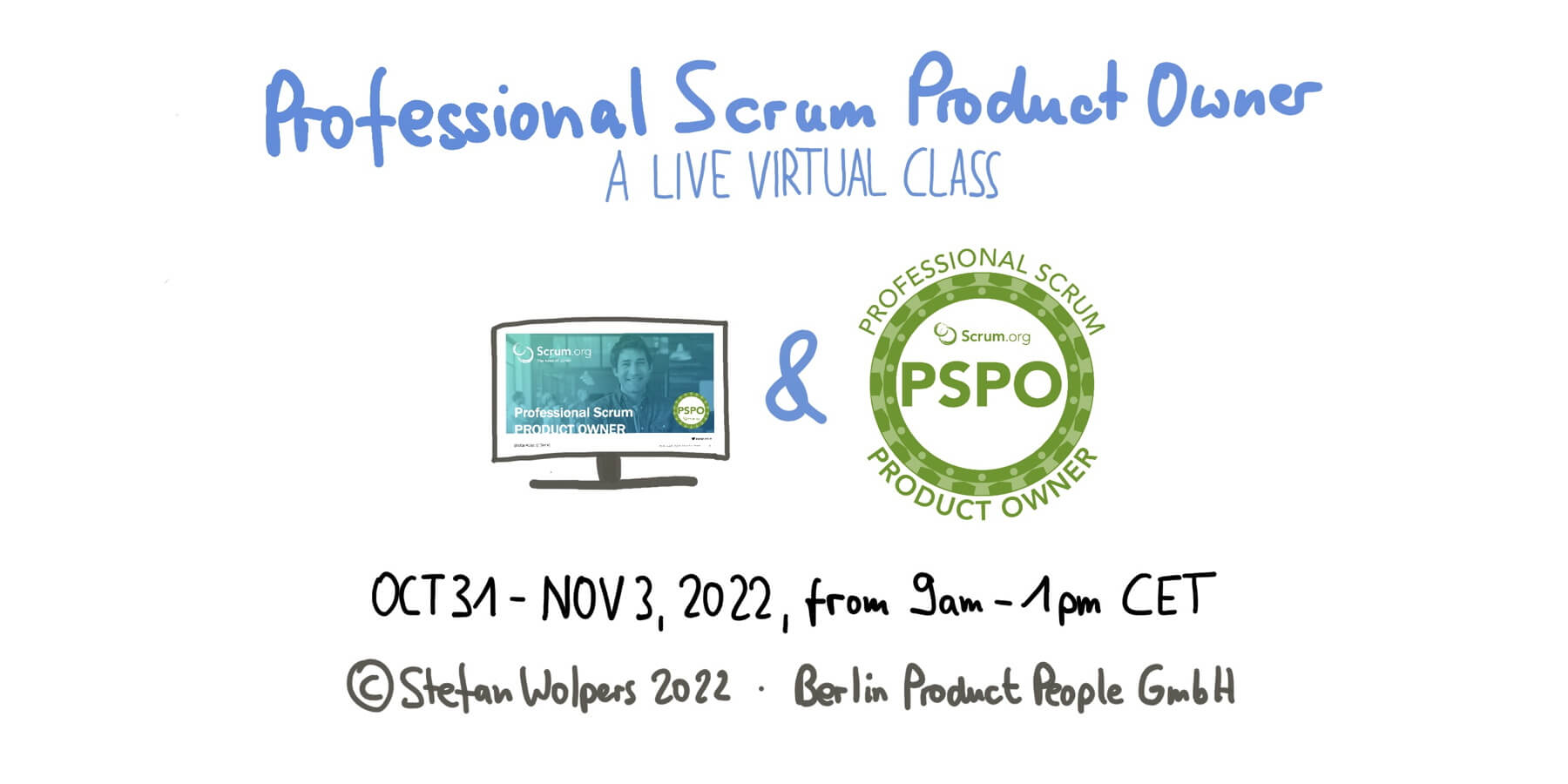 PSPO Product Owner Training mit PSPO I Certificate October 2022 — Berlin Product People GmbH BER-83