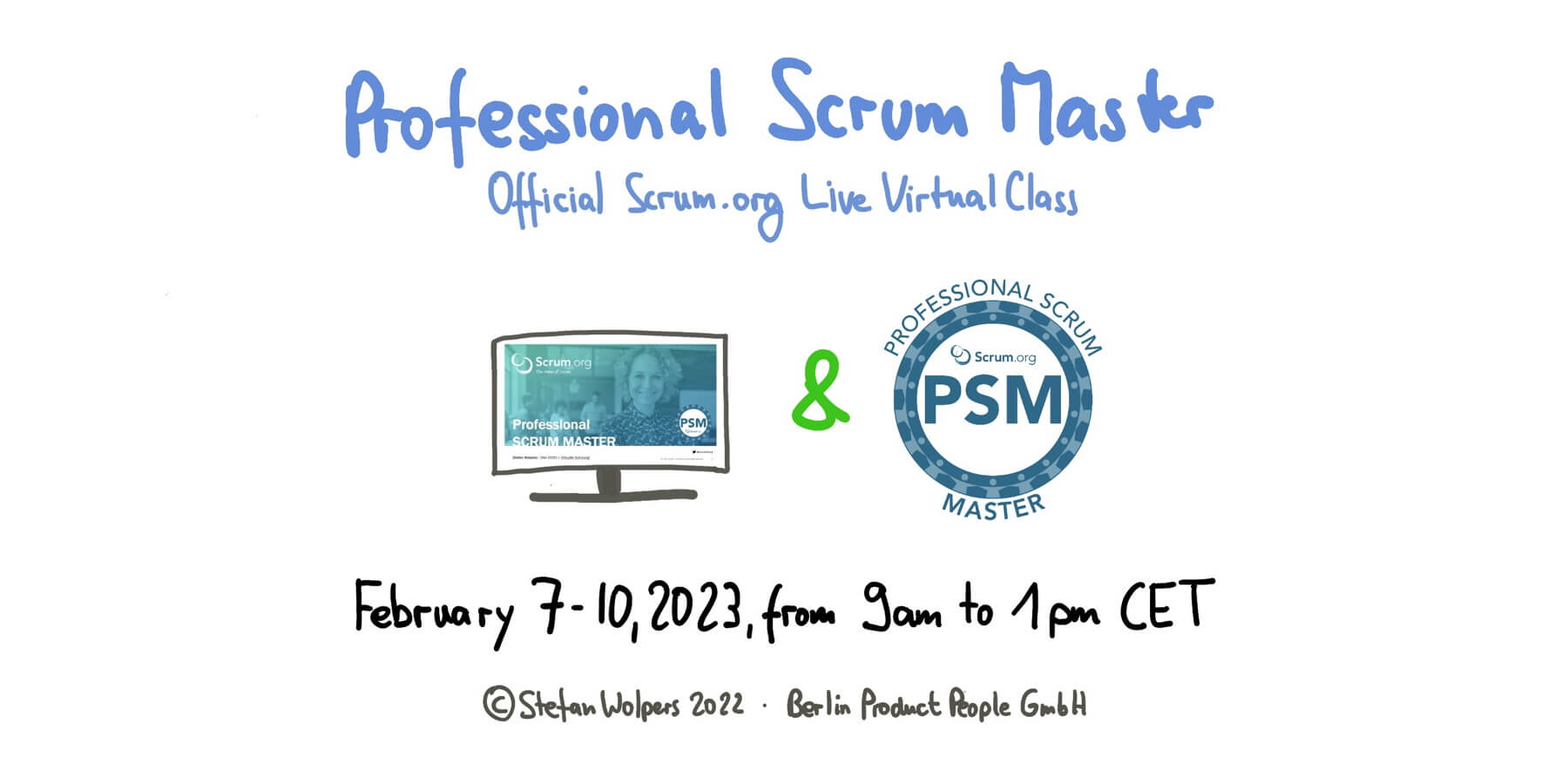 Professional Scrum Master Online Training PSM I Certificate February 2023 — Berlin Product People GmbH — BER-92