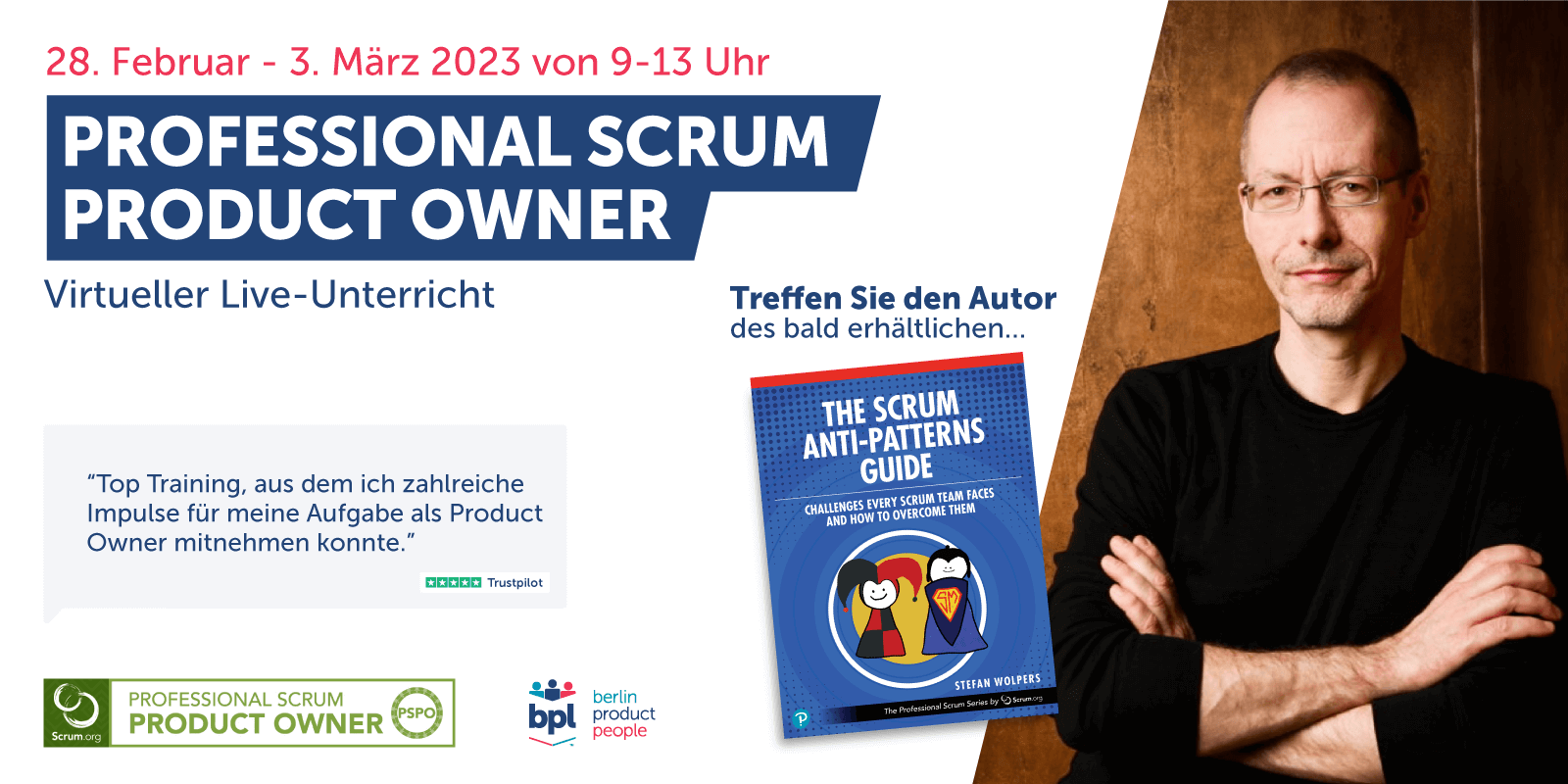 Professional Scrum Product Owner Onlineschulung mit PSPO I Zertifizierung — März 2023 — Berlin Product People GmbH — BER-94