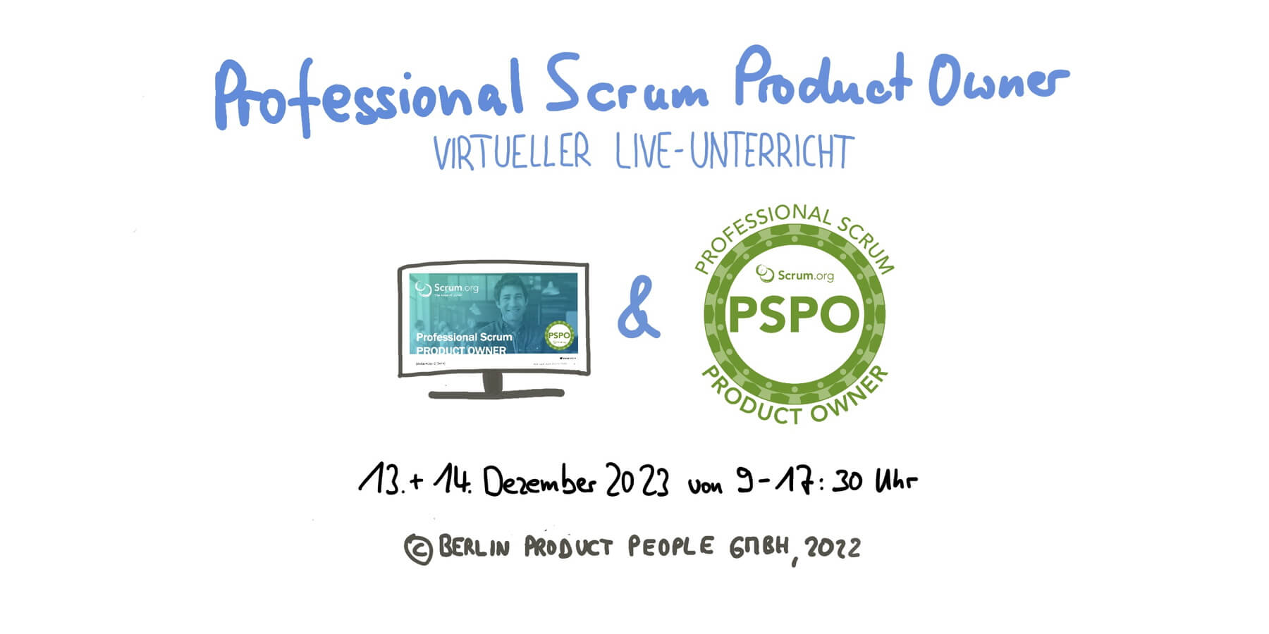 Professional Scrum Product Owner Training mit PSPO Zertifikat – 13. und 14. Dezember 2023 — Berlin-Product-People.com