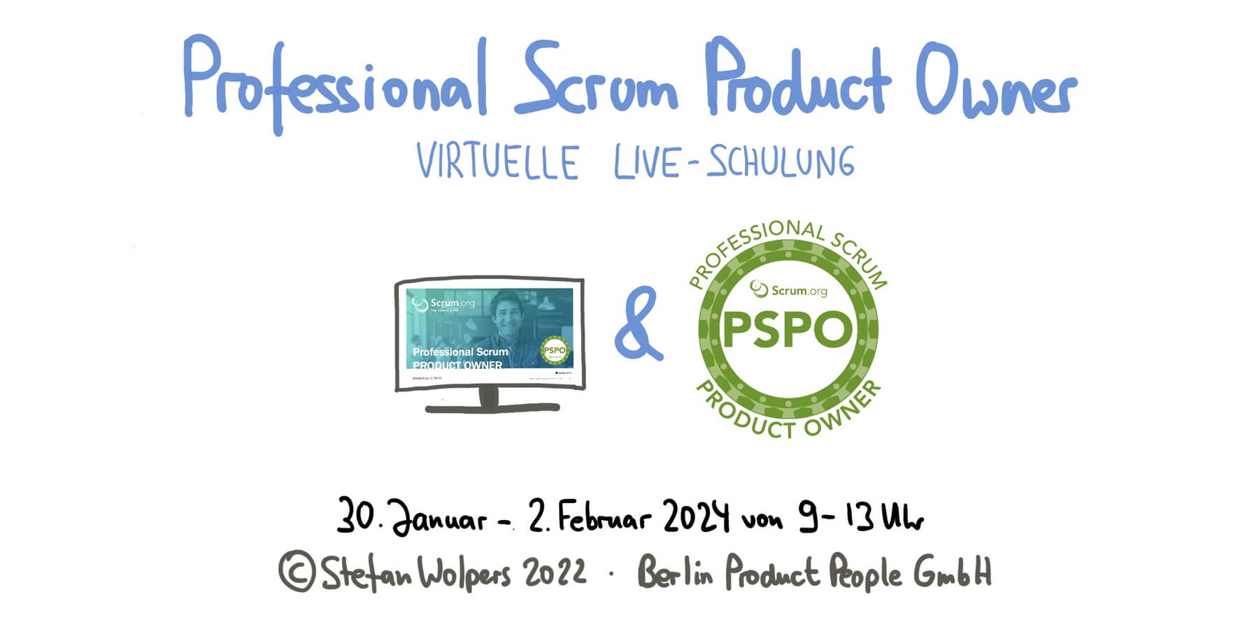 Professional Scrum Product Owner Training w/ PSPO I Certificate — January 30 - February 2, 2024 — Berlin-Product-People.com