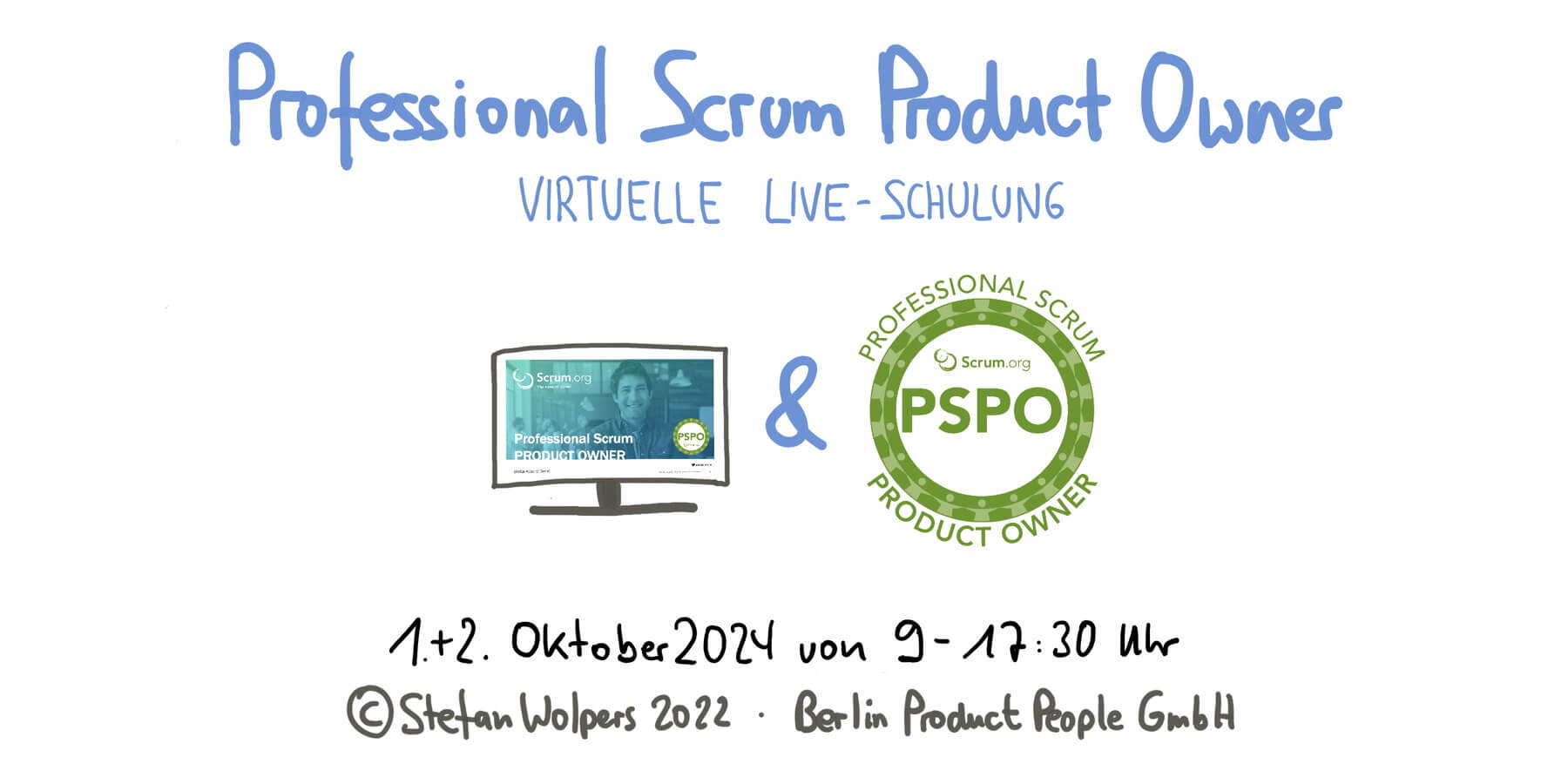 Professional Scrum Product Owner Training mit PSPO Zertifikat – 1. und 2. Oktober 2024 — Berlin-Product-People.com